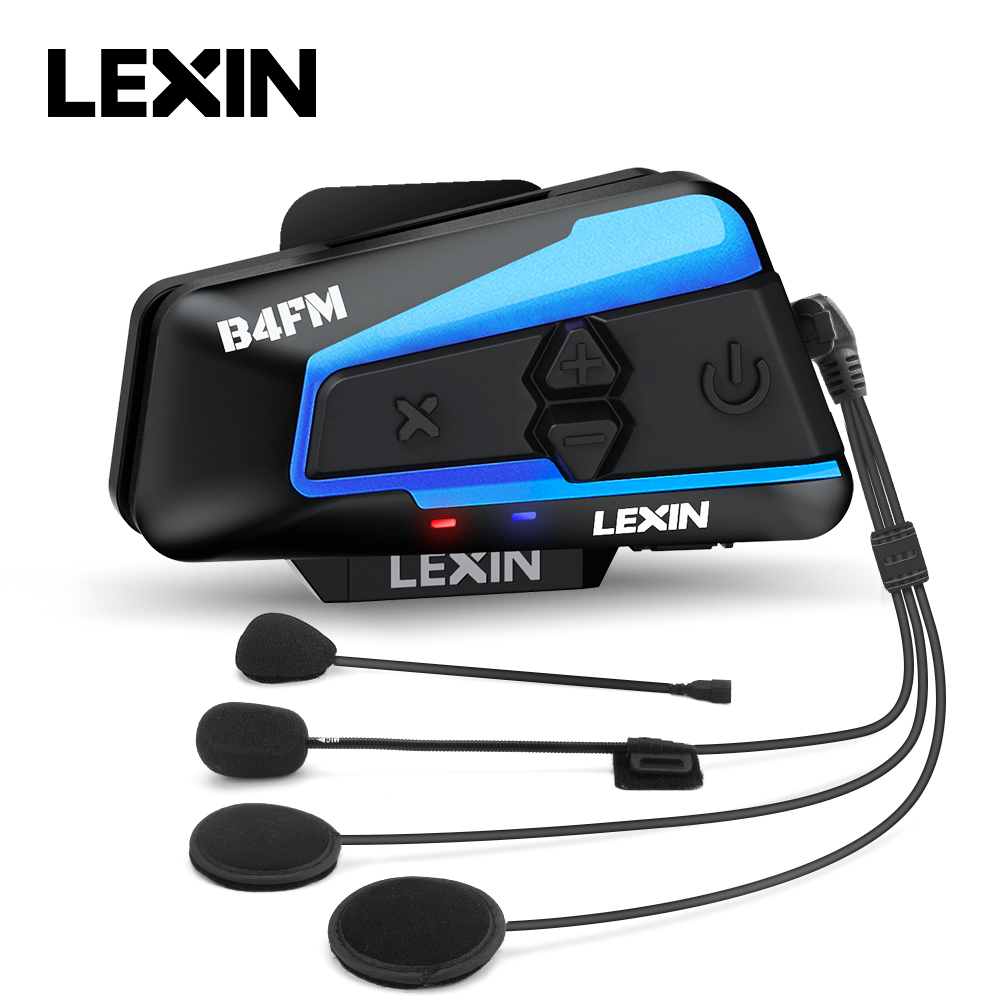 Universal Motorcycle Helmet Intercom Headset - Lexin B4FM-X interkom Bluetooth 10 pengendara,