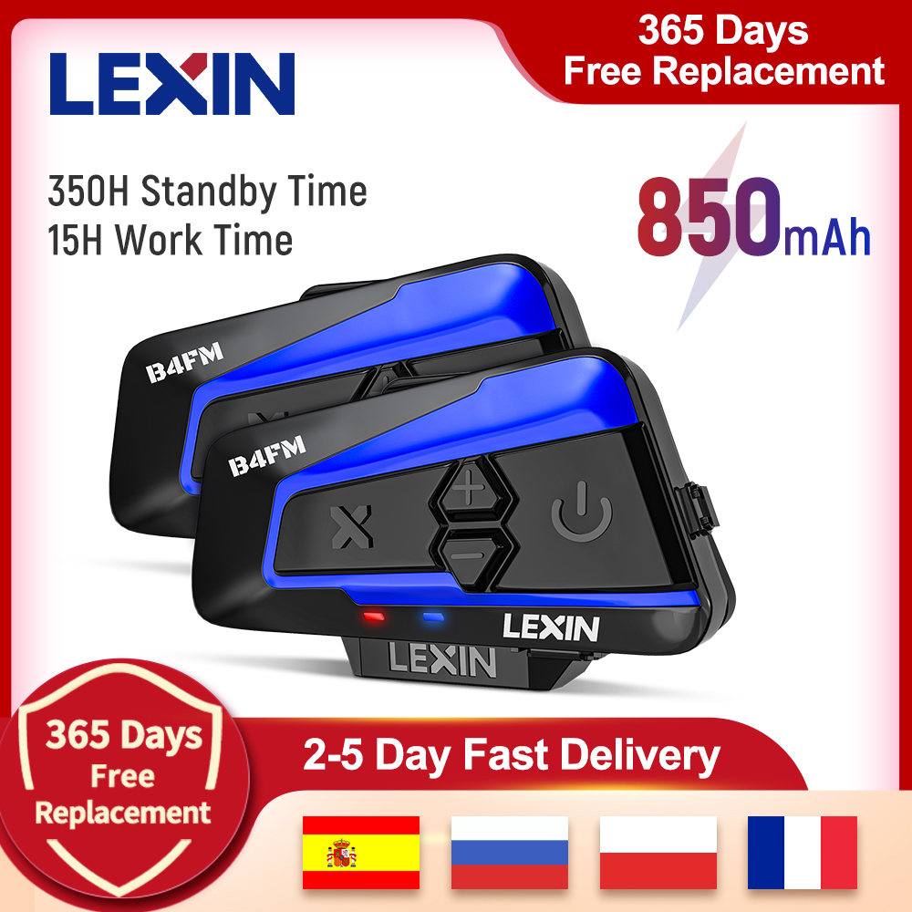 Universal Motorcycle Helmet Intercom Headset - Headset Interkom Bluetooth Helm Motor Lexin