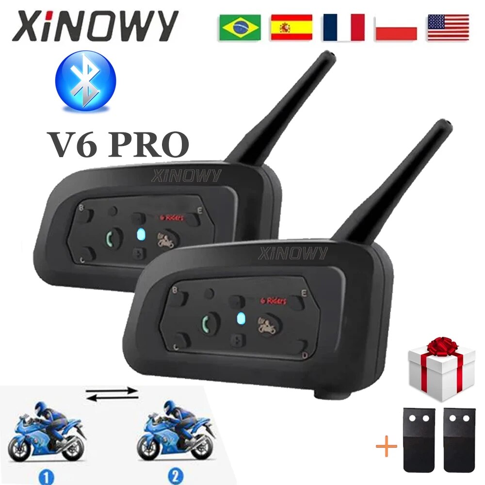 Full Face Motorcycle Helmet With Bluetooth - XiNOWy V6 PRO helm motor Bluetooth