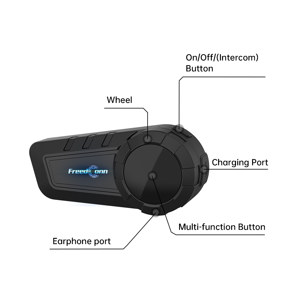 Motorcycle Helmets - Headset Interkom Bluetooth FreedConn KY PRO