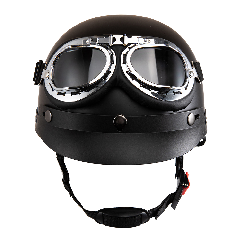 Vintage Open Face Retro Helmet - Helm Sepeda Motor Wajah Terbuka Retro