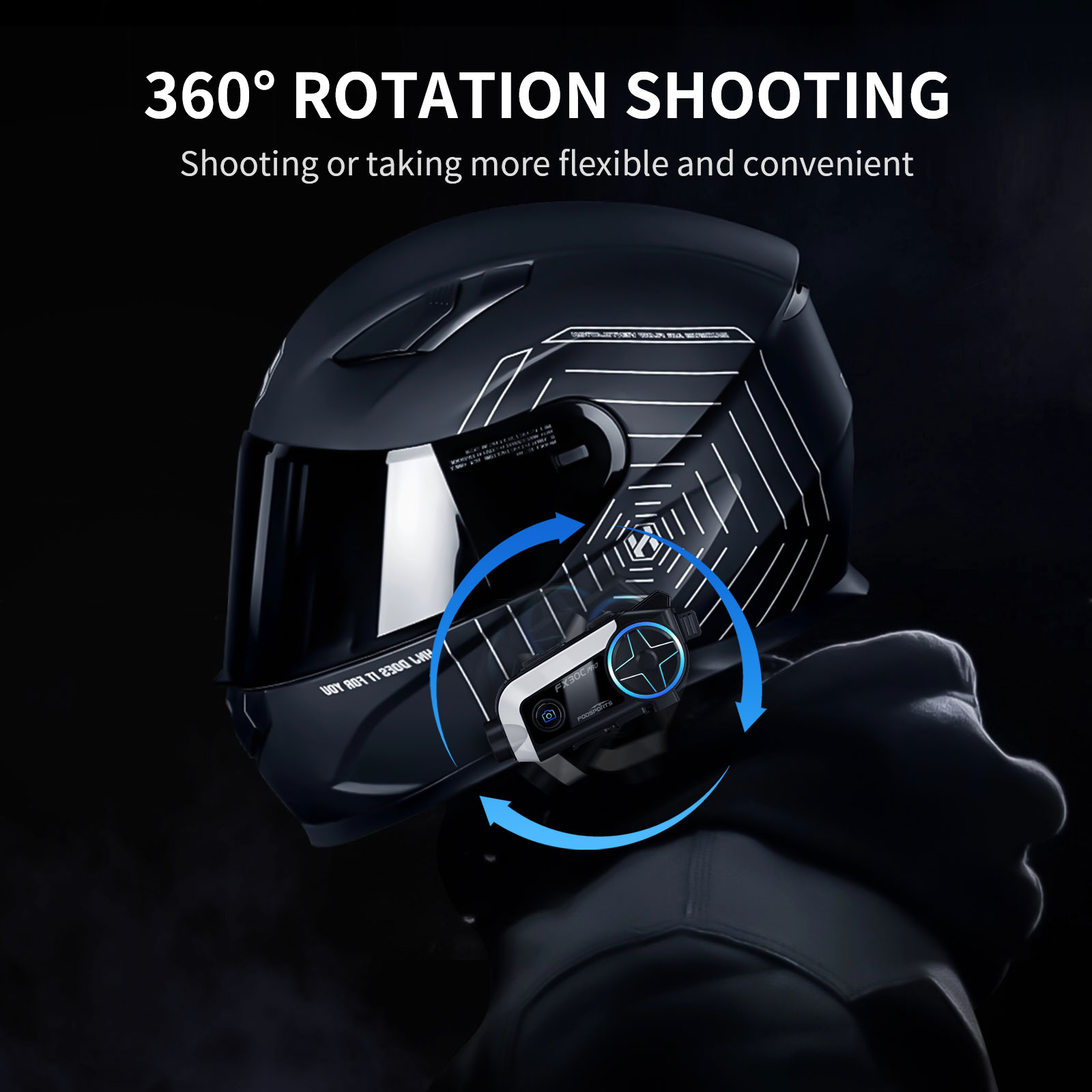 FX30C Pro interkom kamera untu - Universal Motorcycle Helmet Intercom Headset ulasan dan harga