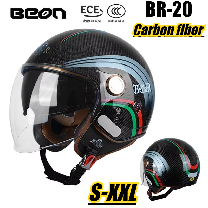 Helm Sepeda Motor BEON BR-20 S - Vintage Open Face Retro Helmet ulasan dan harga