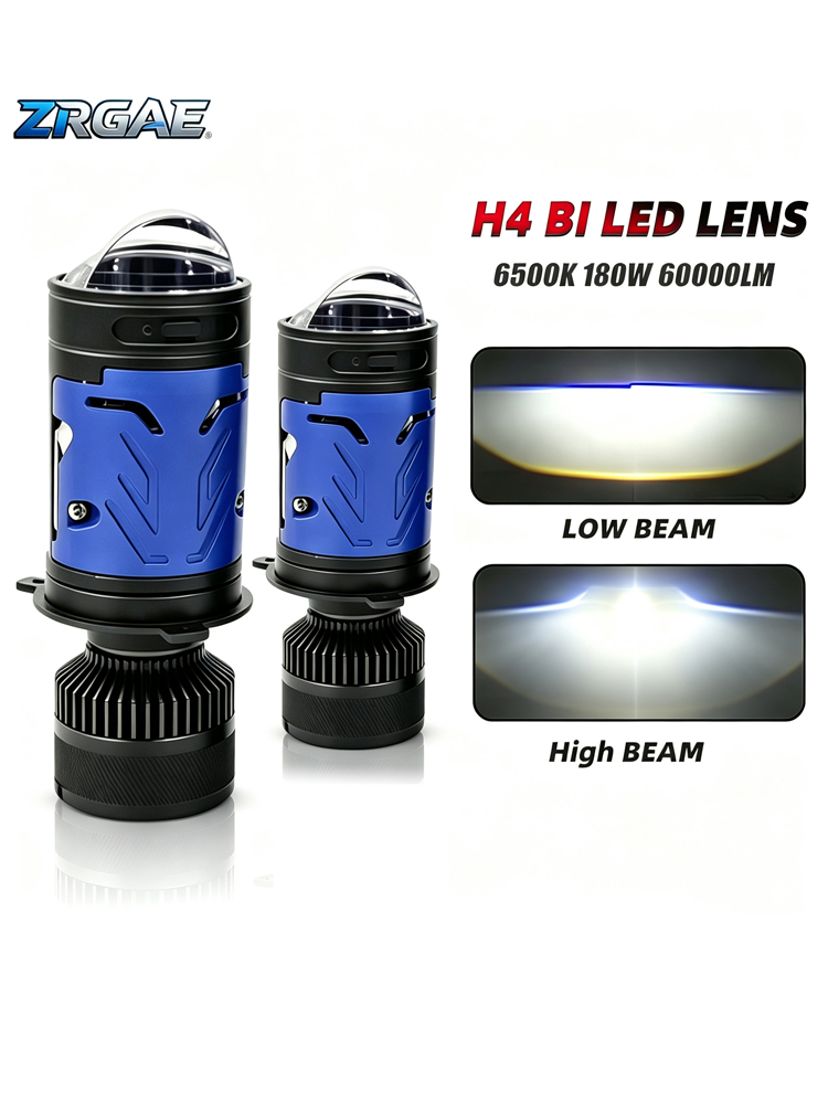2Pcs H4 Bi Mini LED Proyektor  - Universal Motorcycle Led Headlight Projector ulasan dan harga