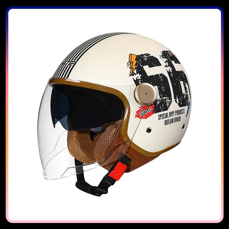 DOT Disetujui Retro Semi-terbu - Vintage Open Face Retro Helmet ulasan dan harga