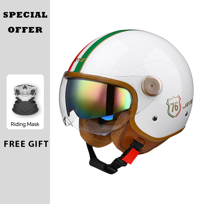 Helm Sepeda Motor Retro Open F - Vintage Open Face Retro Helmet ulasan dan harga