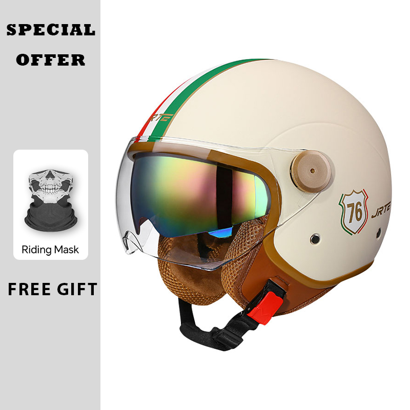 Helm Sepeda Motor Retro Open F - Vintage Open Face Retro Helmet ulasan dan harga