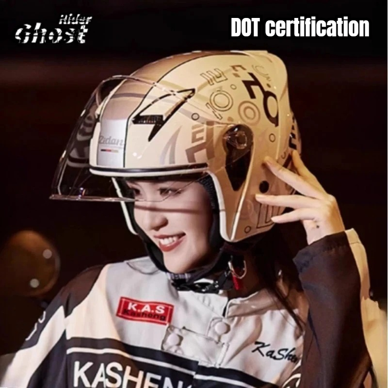 Helm Motor Vintage Bersertifik - Vintage Open Face Retro Helmet ulasan dan harga