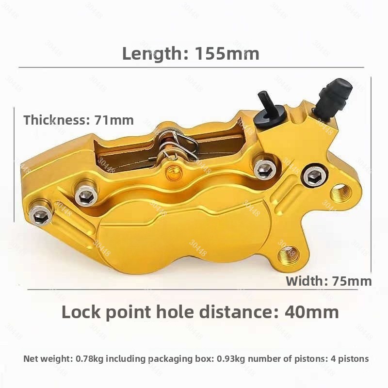 Kaliper Rem Empat Piston CNC u - Scooter Parts ulasan dan harga