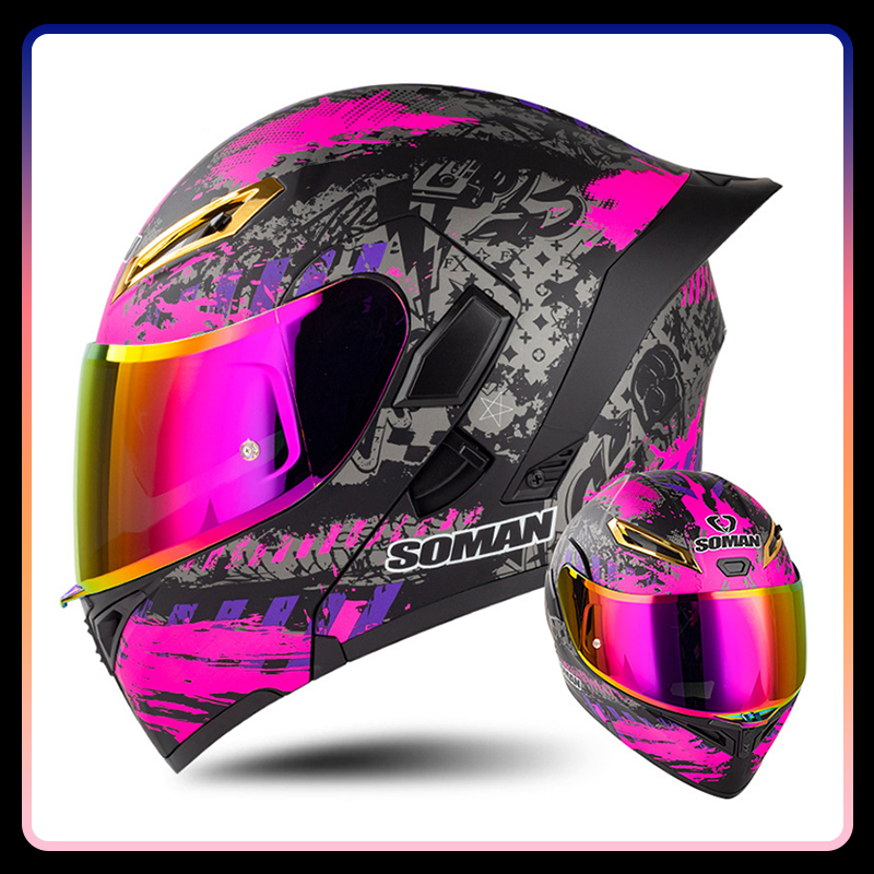Helm sepeda motor pria wanita, - Modular Flip Up Motorcycle Helmet Dot Approved ulasan dan harga